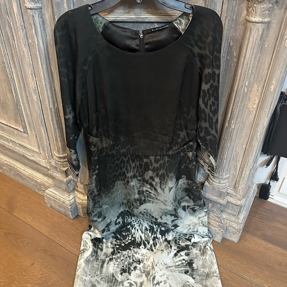 Elegant Black and Gray Dress